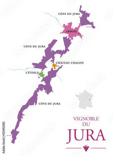 Carte du Vignoble du Jura