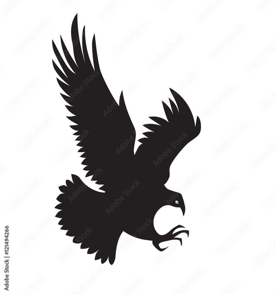illustration silhouette of a bird of prey illustration silhouette of a bird of prey