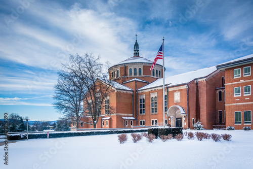 Winter view of the National Shrine of Saint Elizabeth Ann Seton photo