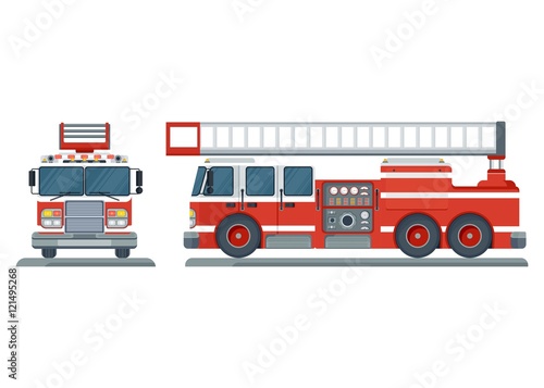 vector fire truck