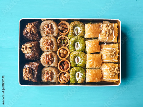 Assorted baklava desserts photo