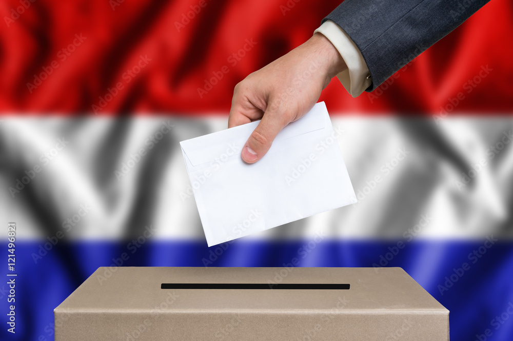 Election in Netherlands - voting at the ballot box Election in Netherlands - voting at the ballot box