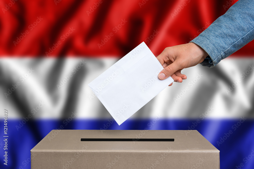 Election in Netherlands - voting at the ballot box Election in Netherlands - voting at the ballot box