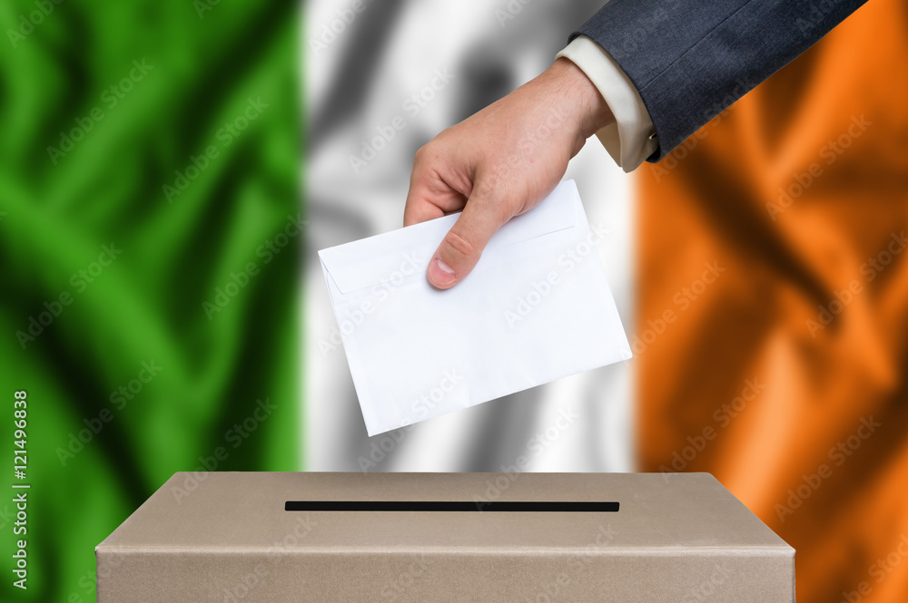 Election in Ireland - voting at the ballot box Election in Ireland - voting at the ballot box