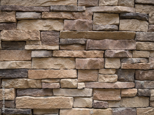 Wallpaper Mural Brown Sandstone Brick Wall Texture without Mortar. Torontodigital.ca