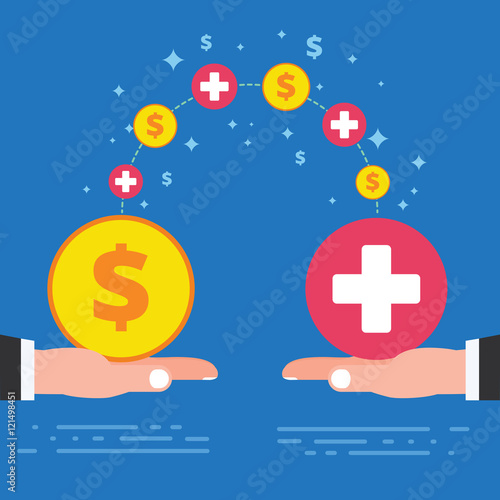 Paid sick leave days concept design. Corporate business company