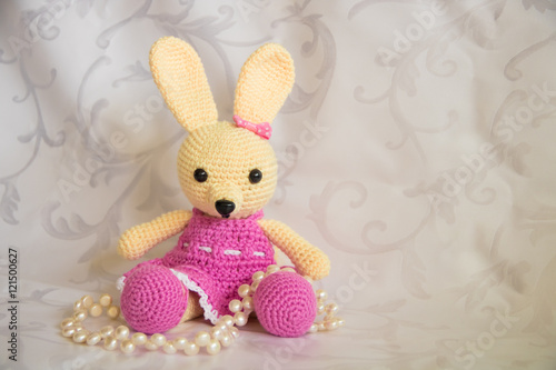 Crochet rabbit in dress