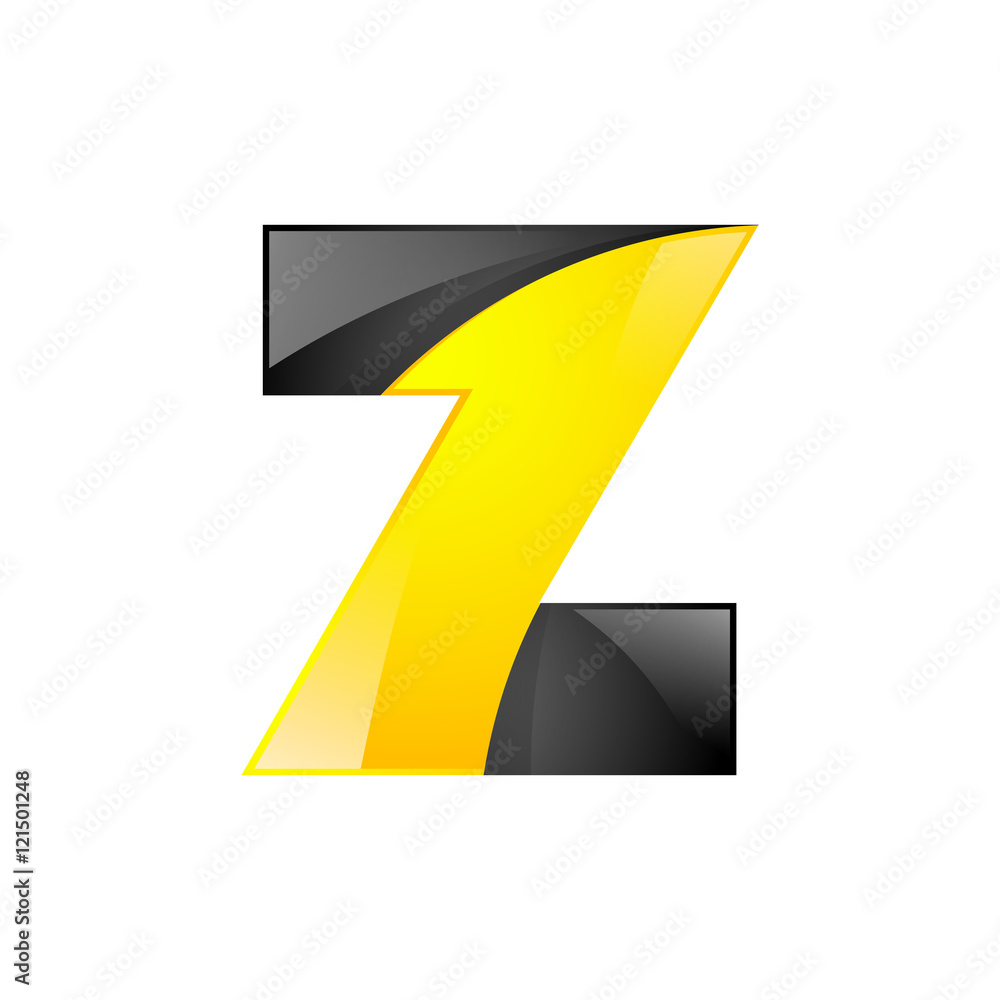 Creative yellow and black symbol letter Z for your application or company design alphabet Graphics 3d letter Creative yellow and black symbol letter Z for your application or company design alphabet Graphics 3d letter