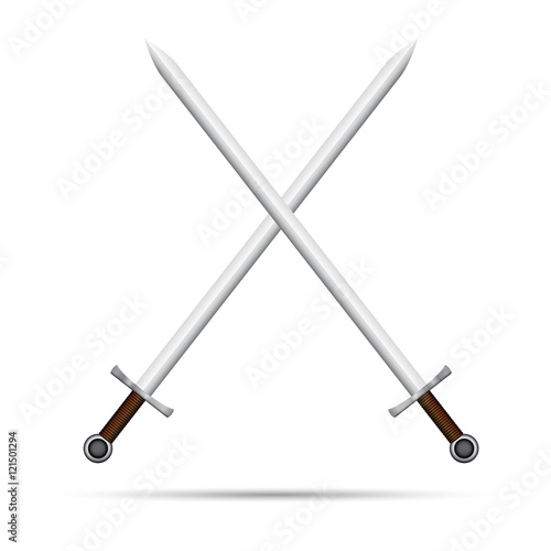 Due spade medievali incrociate