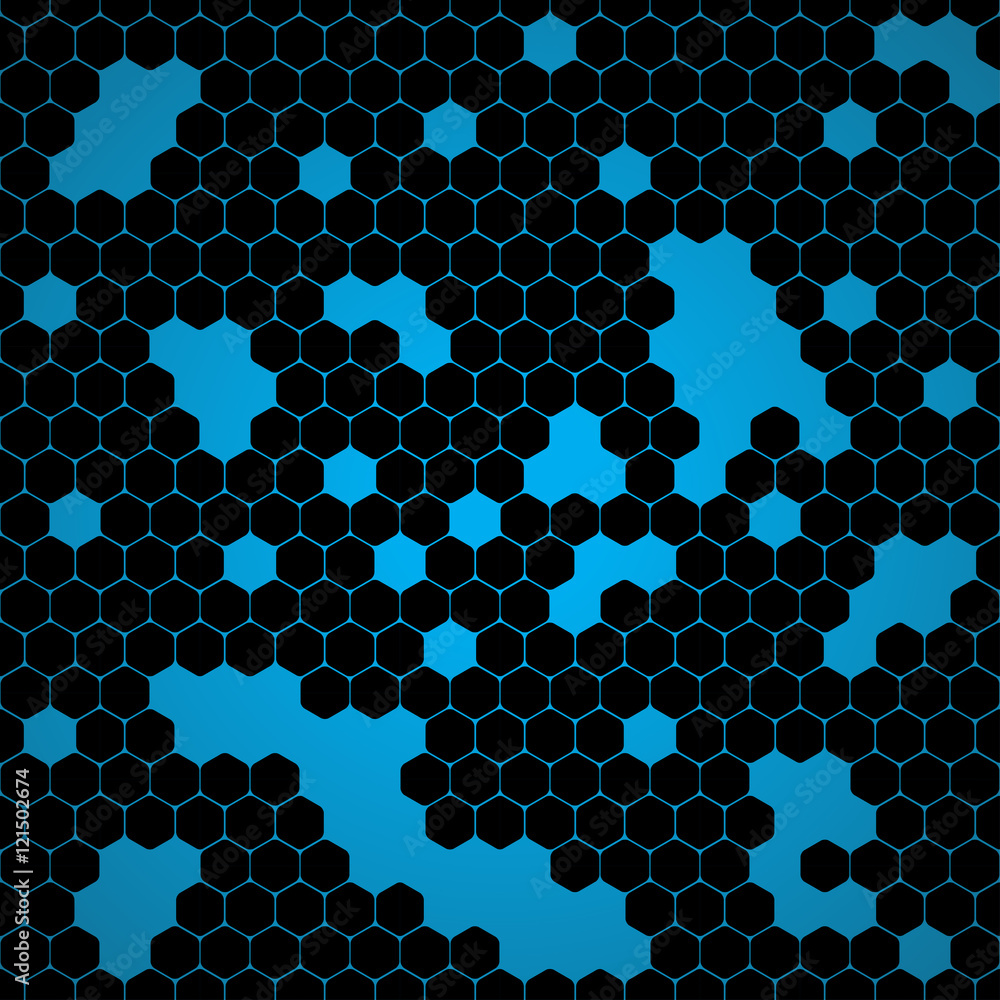 Vector abstract dark blue background with hexagons and holes. Stock ...
