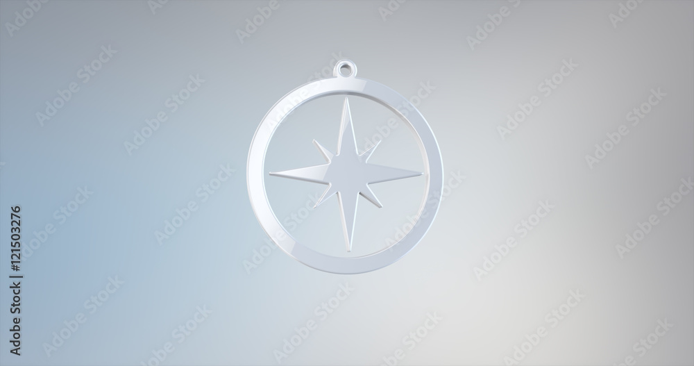 Navigation White 3d Icon on gradient background Navigation White 3d Icon on gradient background