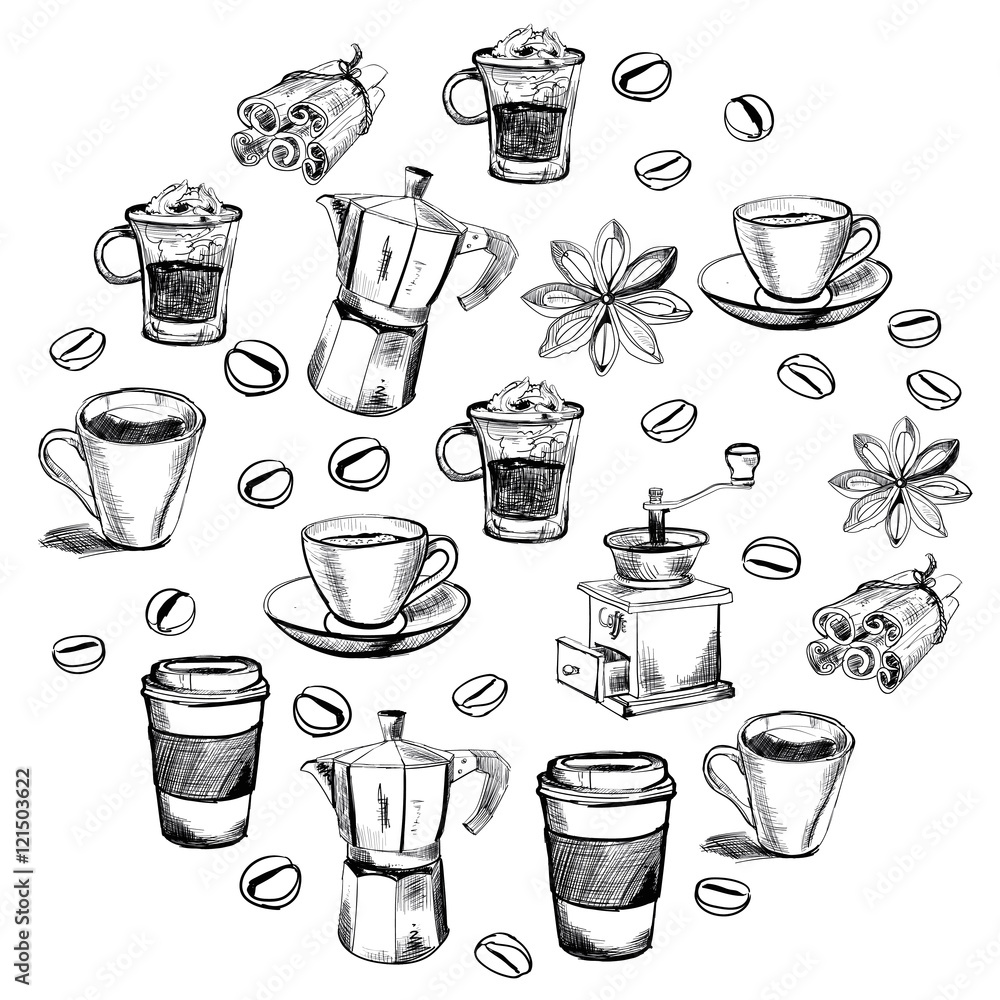 Vector images of coffee Vector images of coffee