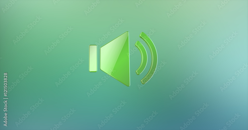 Audio Volume Color 3d Icon on gradient background Audio Volume Color 3d Icon on gradient background