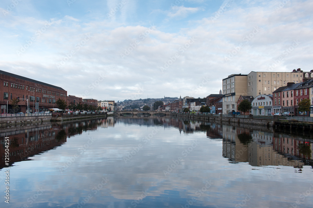 View of the River Lee from St. Patrick's Quay in Cork