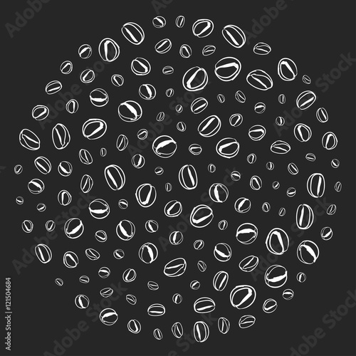 Pattern with coffee beans