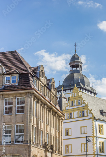 Old buildings in the historical center of Paderborn