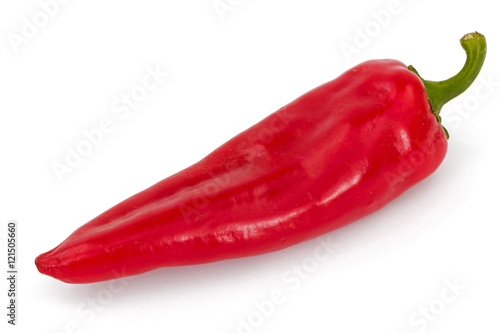 Red hot chili pepper, isolated on white background