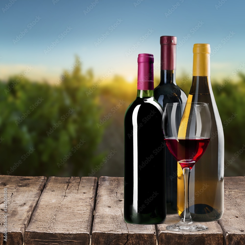 Fototapeta premium Wine bottle.