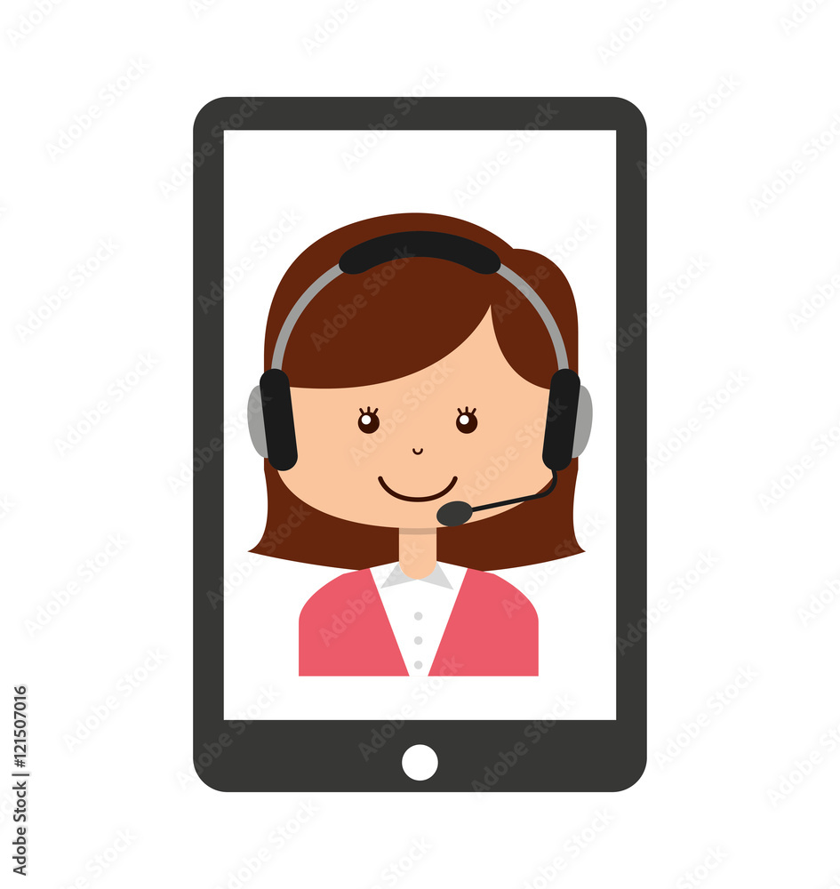 call center operator avatar vector illustration design call center operator avatar vector illustration design