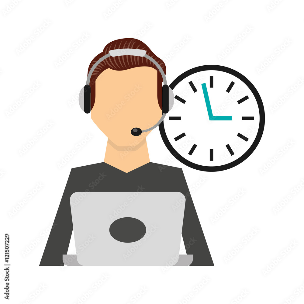 call center operator avatar vector illustration design call center operator avatar vector illustration design