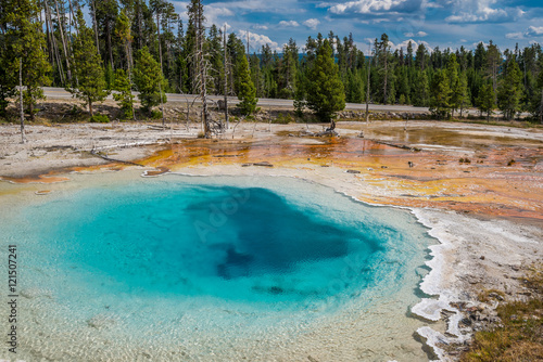 Blue Pool in the Yellowstone National Park