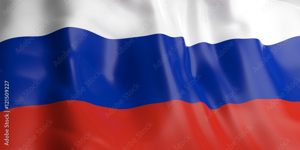 Russia flag. 3d illustration