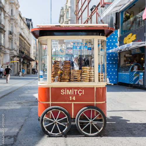 Simit cart in Istanbul
