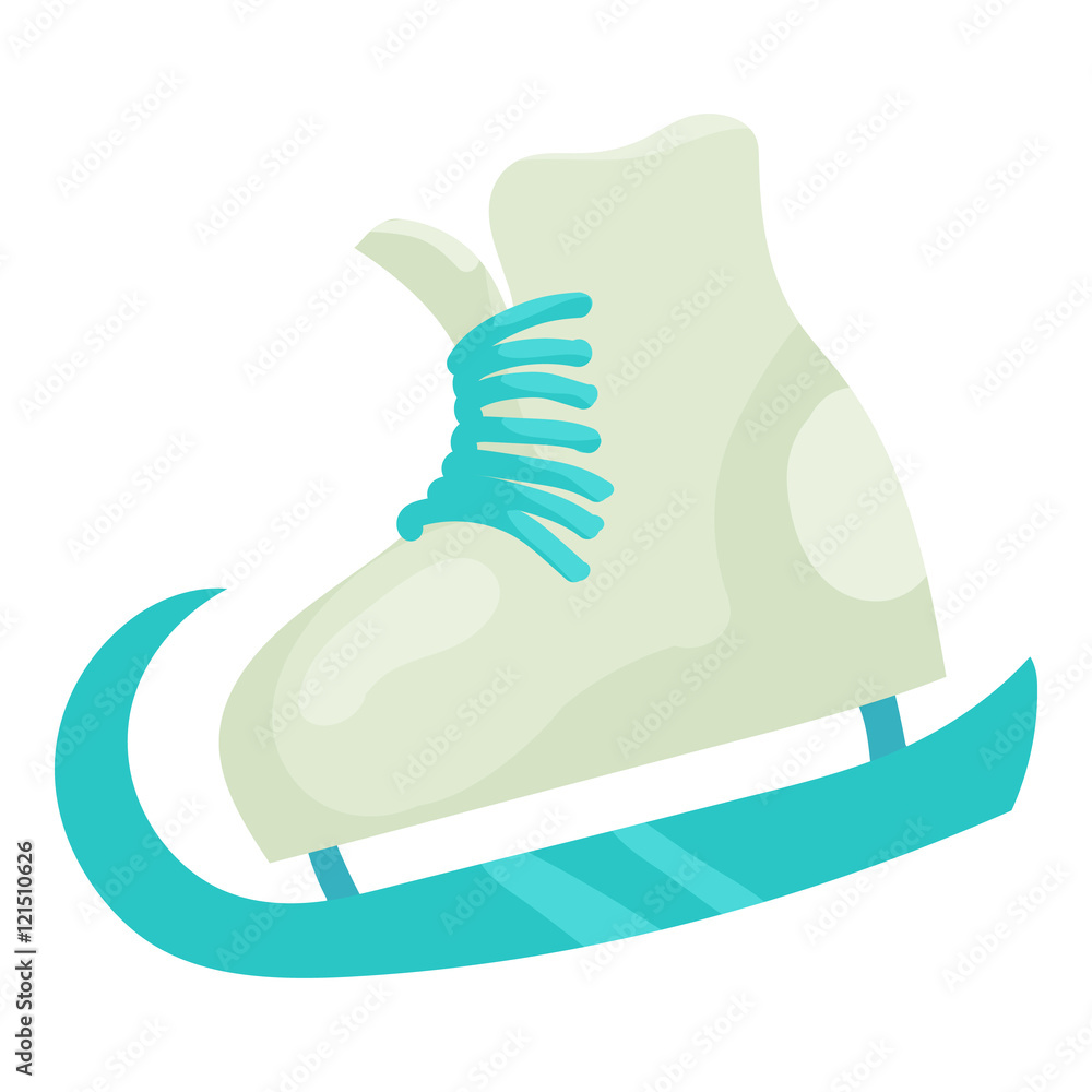 Figure skate icon in cartoon style isolated on white background vector illustration Figure skate icon in cartoon style isolated on white background vector illustration