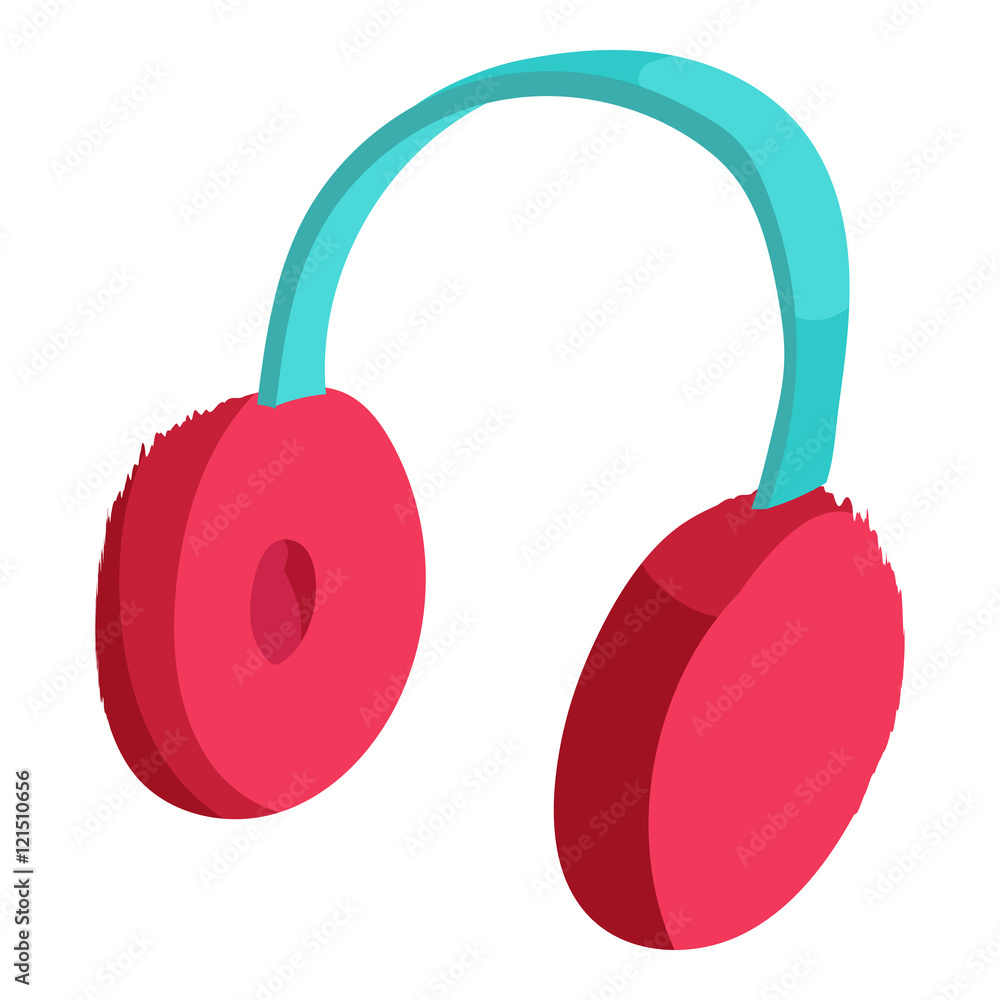 Earmuffs icon in cartoon style isolated on white background vector