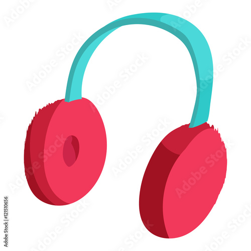 Earmuffs icon in cartoon style isolated on white background vector illustration