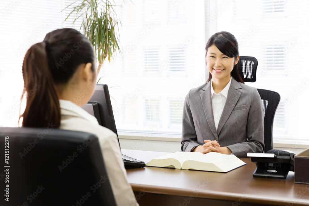 executive asian businesswoman talking in the office executive asian businesswoman talking in the office