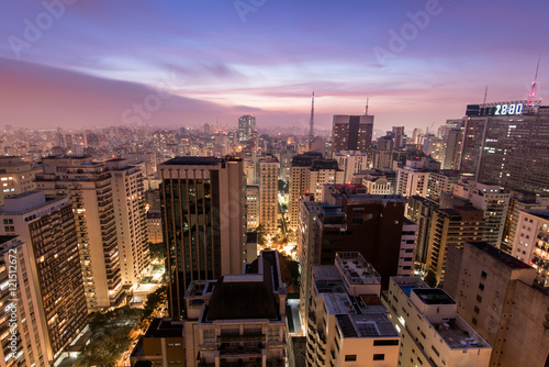 Night Time View of Sao Paulo City