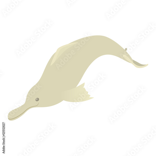 Dolphin icon in cartoon style isolated on white background. Animals symbol vector illustration