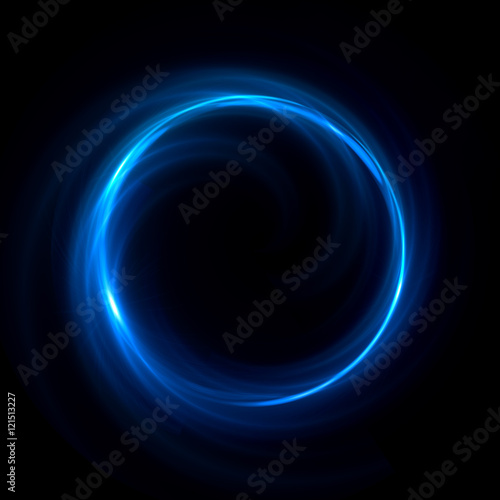 Abstract ring background with luminous swirling backdrop. Glowing spiral. The energy flow tunnel. Shine round frame with light circles light effect. Glowing cover. Space for your message.