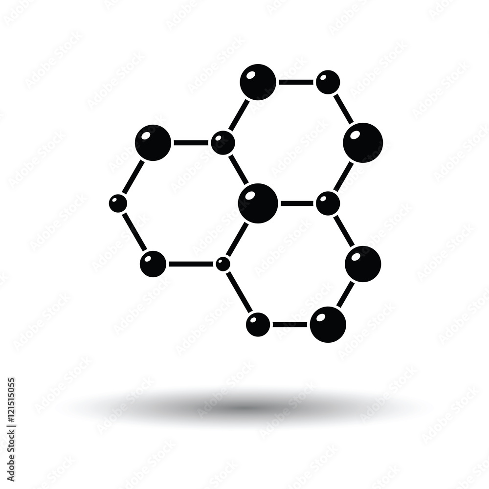 Icon of chemistry hexa connection of atoms Icon of chemistry hexa connection of atoms