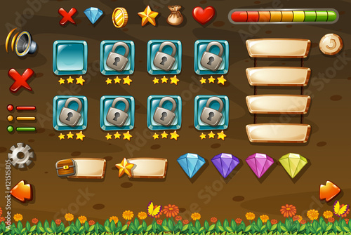 Game template with underground background