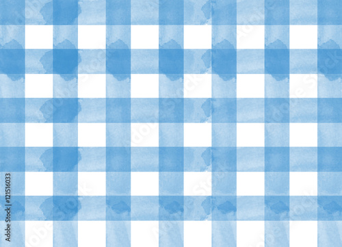 Abstract hand drawn colorful of watercolor blue cross square table on white background, illustration, copy space for text