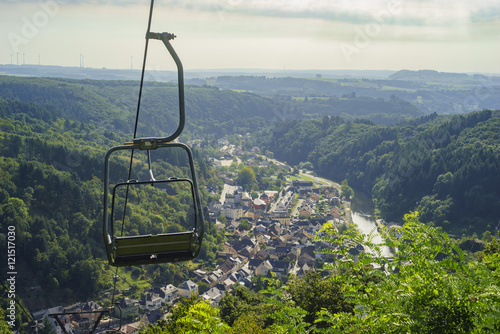 Foto Beautiful aerial view of  Vianden city