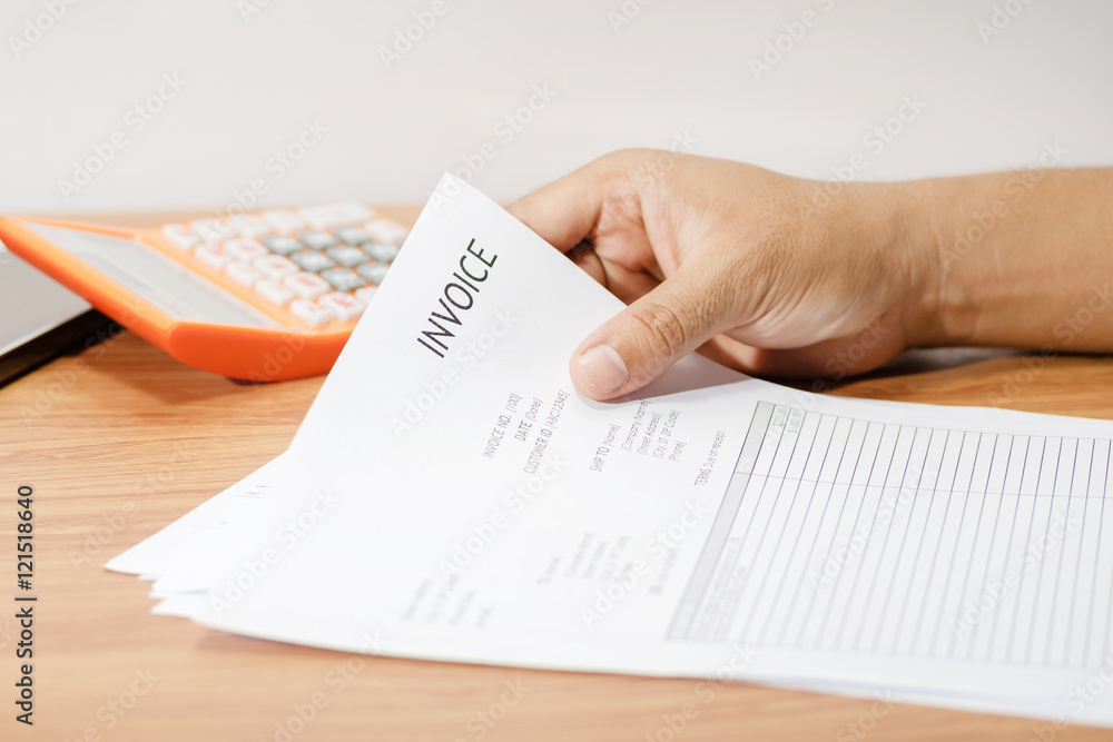 Fototapeta premium Invoice letter