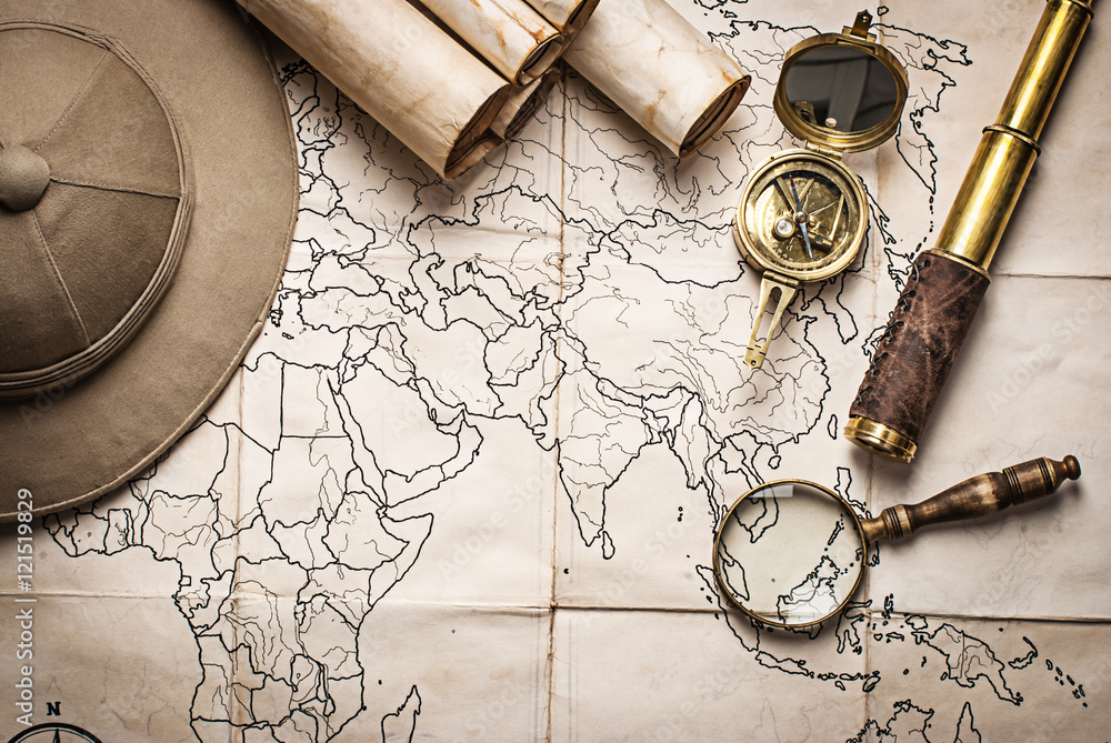 Fototapeta premium old pirate treasure map