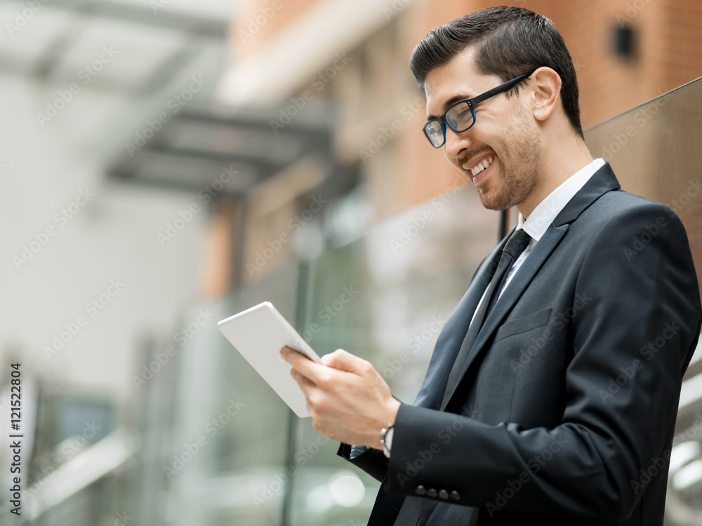 Portrait of handsome businessman outdoor Portrait of handsome businessman outdoor