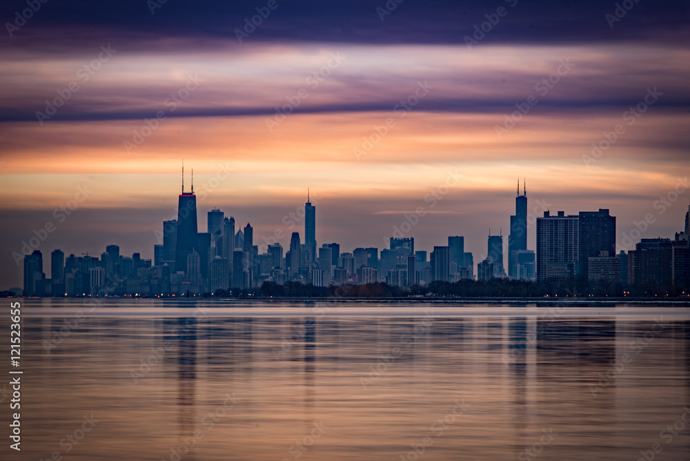 Chicago Just Before Sunrise