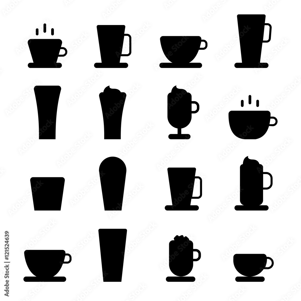 Coffee icons set Coffee icons set