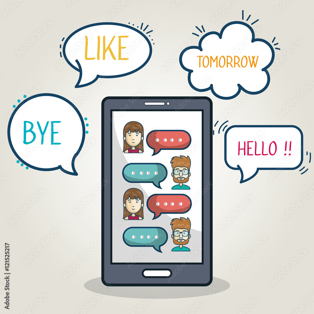 mobile chat group character smartphone graphic vector illustration eps 10 mobile chat group character smartphone graphic vector illustration eps 10