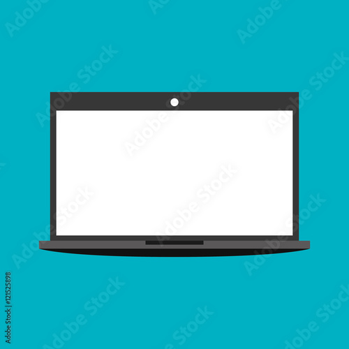 laptop screen white graphic vector illustration eps 10
