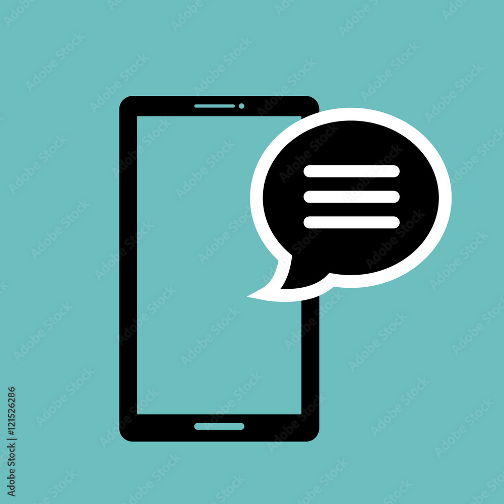 icon smartphone bubble speech graphic isolated vector illustration eps 10 icon smartphone bubble speech graphic isolated vector illustration eps 10