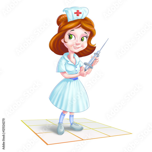 Nurse with injection