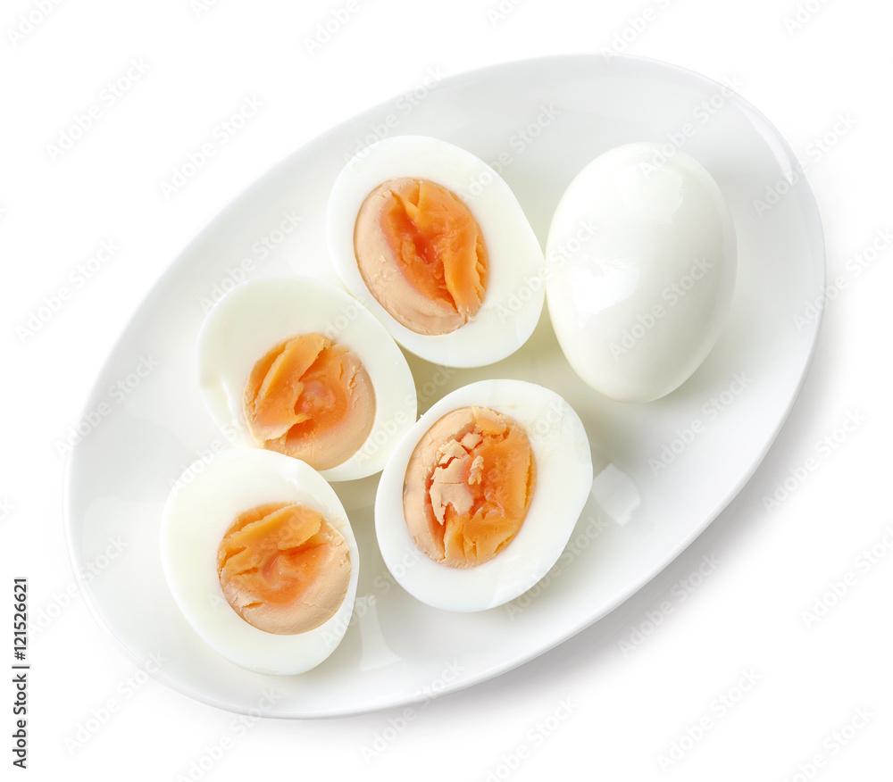 plate of boiled eggs plate of boiled eggs