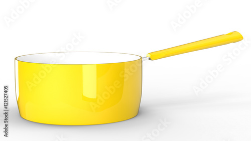 empty yellow saucepan