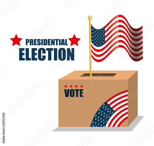 icon voting box election presidential graphic vector illustration eps 10
